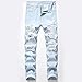 Jeans for Men Fashion Y2k Patchwork Shabby Fade Design Classic Belt Waist Denim Pants Men Ripped Straight Leg Jeans
