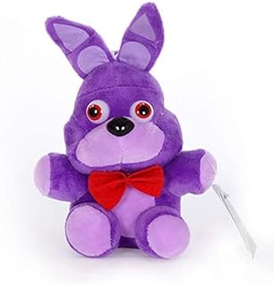 Syart FNAF Plushies Bonnie Bear Chica Foxy Toys Purple Plush Nightmare Bonnie Bear Chica Foxy Plush Toys Soft Stuffed Animal Dolls Kids Gifts 18cm… (Bonnie Purple)