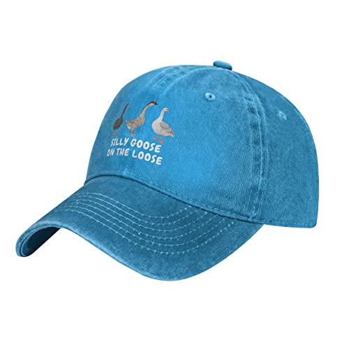 Image of Funny Goose Hat Silly Goose On The Loose Trucker Hat Women Vintage Mesh Cap for Summer | Funny Silly Goose Baseball Cap, Vintage Rave Bucket Hats for Men and Women, Ideas for Outdoor Party in Summer