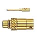 Pomona 73035 Brass Straight Semi-Rigid Crimp MMCX Plug, RG405/U Cable, 50 ohms Impedance (Pack of 5)