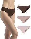Risalti Slip Donna Brasiliana Microfibra 3 pz - Mutande Brasiliana Donna Elasticizzate, Mutande Senza Cuciture ed Etichette, Slip Intimo Tanga Traspirante più Morbido del Cotone – Made in Italy