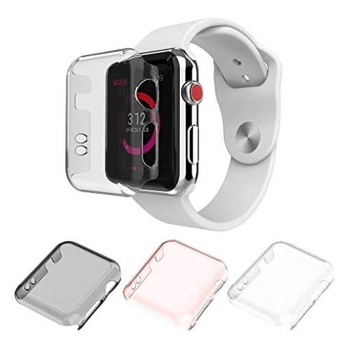 Apple Watch Series 2 & Series 3 Case 42mm, Monoy New [3 Pack] [Ultra Thin] Slim HD PC Screen Protector Protective Cover for iWatch 2 iwatch 3 42mm (Series 2/3 42mm)