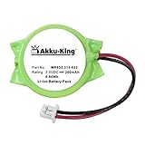 Technische Daten: Kapazität: 200 mAh / 0.60 Wh | Spannung: 3 V | Typ: Lithium (nicht wiederaufladbar) | Maße: ca. 26 x 20 x 5 mm | Gewicht: ca. 3 g