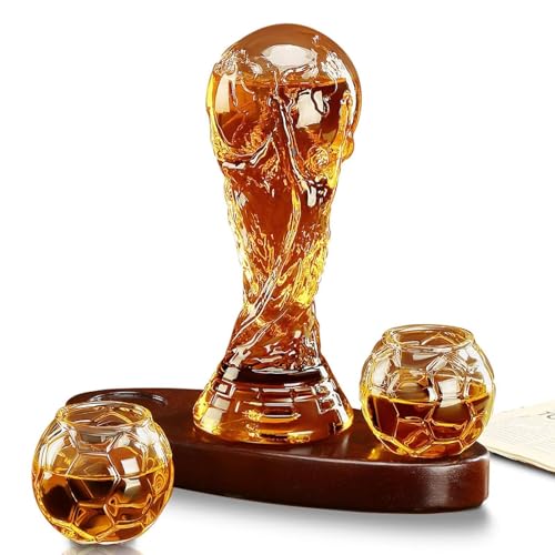 Catálogo para Comprar On-line Decantadores que Puedes Comprar On-line. 46 Arte Estatua - 750ML Decantador Whisky, Juego De Decantador De Whisky Con Forma De Trofeo De Fútbol, botella De Licor De Vidrio Con 2 Vasos, Escultura Creativa De Artículos...