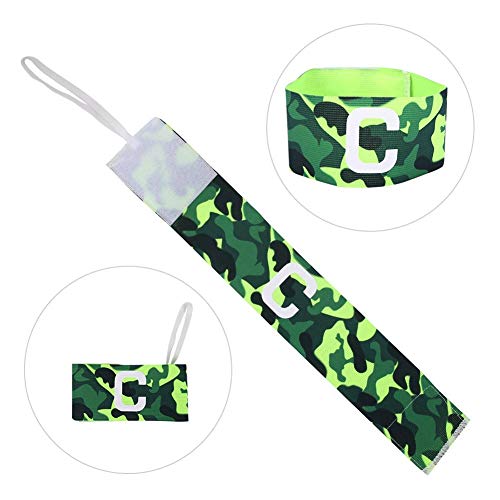 Player Bands, Durable Nylon Soccer Armband Adjustable Captain Bands for Outdoor Team Sports Groups(Green) - Thumbnail 3