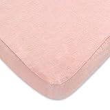 Pack n Play Sheets Girl, 100% Cotton Flannel, Fitted Portable Mini Crib Sheet for Girls Boys, Ultra Soft Breathable Convertible Playard Mattress Cover, Playard Playpen Sheet, Pink
