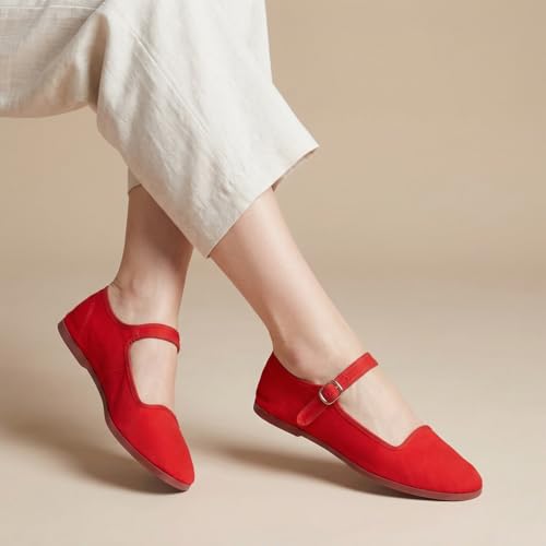 Image of Womens Classic China Flats, Casual China Doll Shoes, Cotton Mary Janes, Chinese Tai Chi Shoes