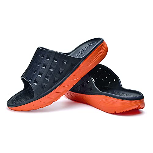 Easyant Men Shower Shoes Arch Support Recovery Slide Sandals Anti Slip Sport Slippers Navy #TOP1