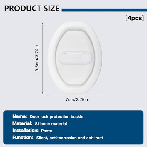 Couvercle serrure porte VW Golf 8 stop rouille et bruits accessoire silicone - 2