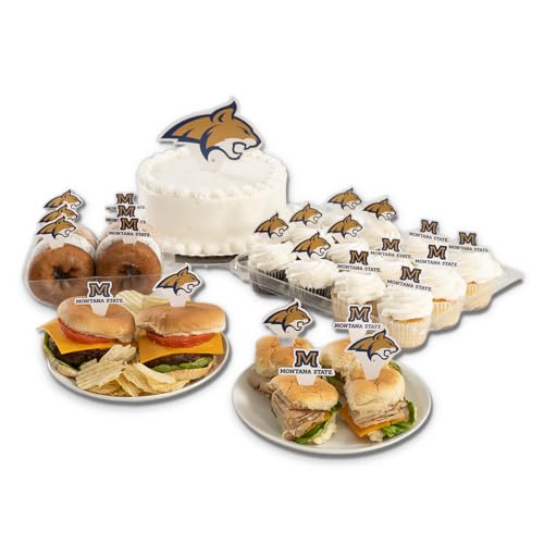 Desert Cactus Montana State University MSU Bobcats Food Picks Cupcake and Cake Toppers Cake Pop Sticks - 25 Pcs Party Supplies and Decorations