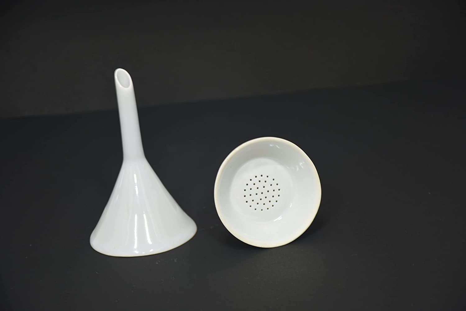 Porcelain Hirsch Filter Funnels Pack of 12 (Capacity 50 ml, Top OD 78 mm, Filter Paper D 40-47 mm)