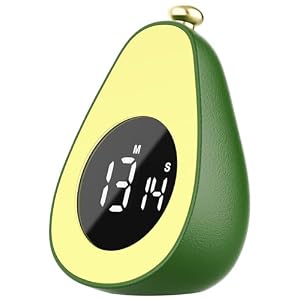 Digital Visual Timer Kitchen Timer for Yoga, Exercise, 99-Minute Silent Countdown, Time Management Tool with Pause Function (Avocado)
