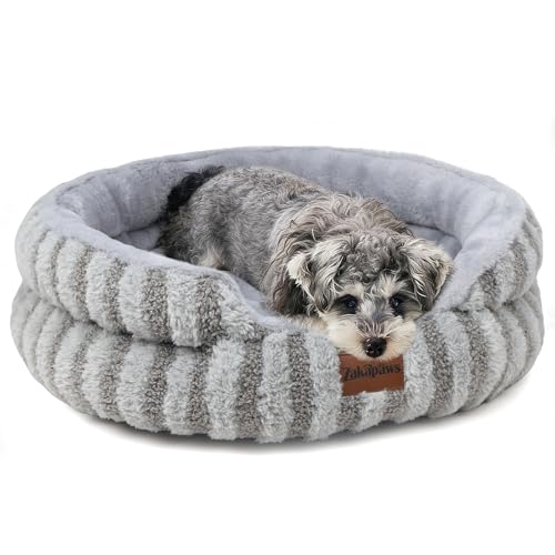ZAKAPAWS Cat Bed Puppy Bed - Washable Round Cat Beds