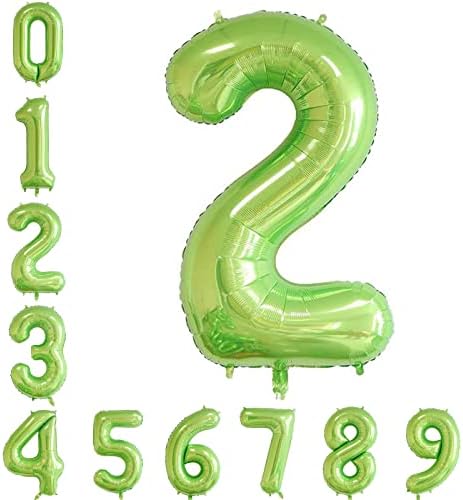 ASMFUOY 40 Inches Number Foil Balloon Jumbo Digital Helium Balloons for Boy Girl Kids Birthday Party Wedding Ceremony Decorations(1, Silver)