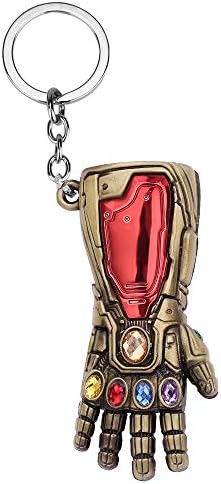 rongji jewelry Avengers Thanos Infinity Gauntlet Keychain - Thanos Infinite Power Soul Stone Magnet Infinity War Key Chain Rings Accessories For Marvel Men Women Fans (Bronze)