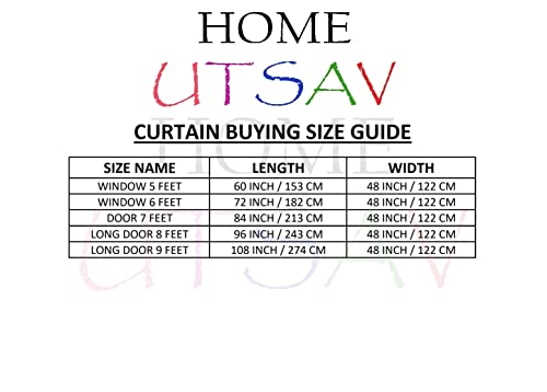 Image of HOME UTSAV 1 Piece Jute Floral Blackout Heavy Jacquard Tree Curtains for Window 5 Feet, Coffee
