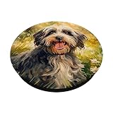 Zoom IMG-1 lowchen dipinto con fiori da Zoom IMG-1 lowchen dipinto con fiori da