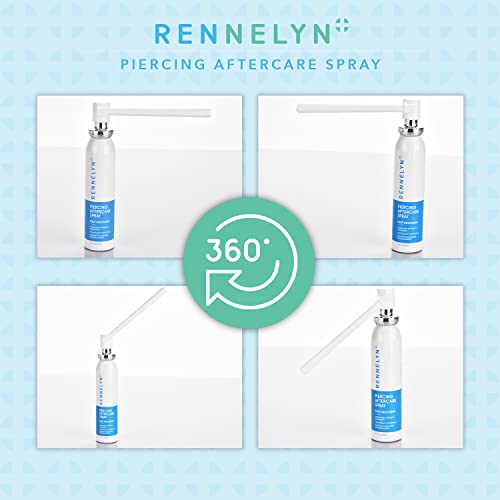 Rennelyn Piercing Aftercare Spray Piercing Cleaning Solution To Shrink Piercing Bumps And Heal New Stretched Piercings Soothing Mist 40Ml #TOP2