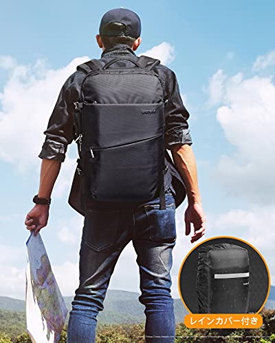 Image of Inateck 40L Travel Backpack, Business Backpack, Large Capacity, 3-Way Backpack, Carry-On Capacity, Business Trips, Lightweight, Anti-Theft, Water Repellent, 15.6-17 Inch PC Bag, Unisex, Commuting to