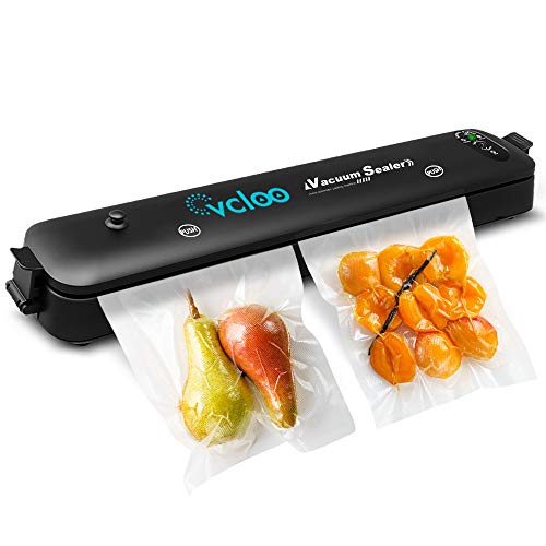 vcloo Envasadora al Vacío Automático para Uso Doméstico y Comercial Alimentos Máquina Selladora al Vacio Alimentos Secos y Húmedos