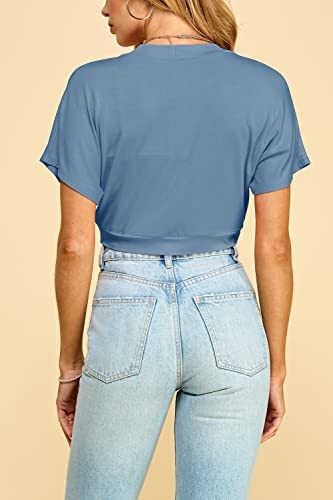 Image of Lock and Love Women's Versatile Open Front Lightweight Short Sleeve Bolero Shrug