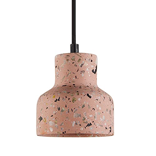 Mini lámpara de cemento NAMFHZW con terrazo y diseño colgante industrial E27