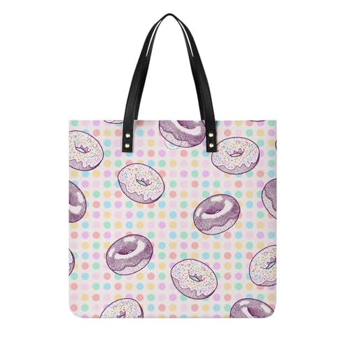 Tote bag violet beignet pour voyage l'élégance d'un grand sac à main