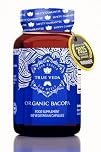 Organic Bacopa Monnieri Capsules | Organic Brahmi Capsules with 20:1 Extract | Natural Brahmi Powder Alternative | High Strength 50% Bacosides | Ayurvedic Supplement | 60 Vegan Powder Caps