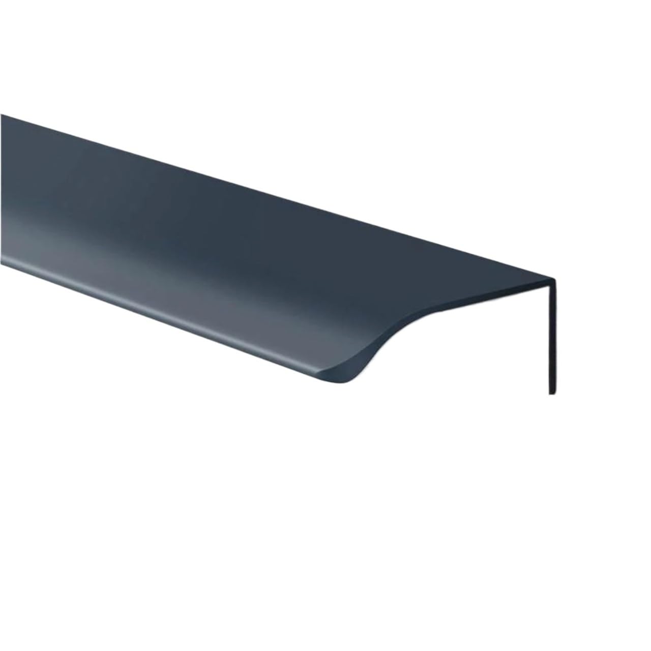MOHUIED Recessed Handle 80mm-1200mm Invisible Aluminum Cabinet Handles Curved Edge-Sealed Bar Wardrobe Pulls, No Drilling(Dark Blue,80MM)
