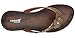 Capelli New York Ladies Fashion Flip Flops with Flower and Gem Trim Rose Gold 11