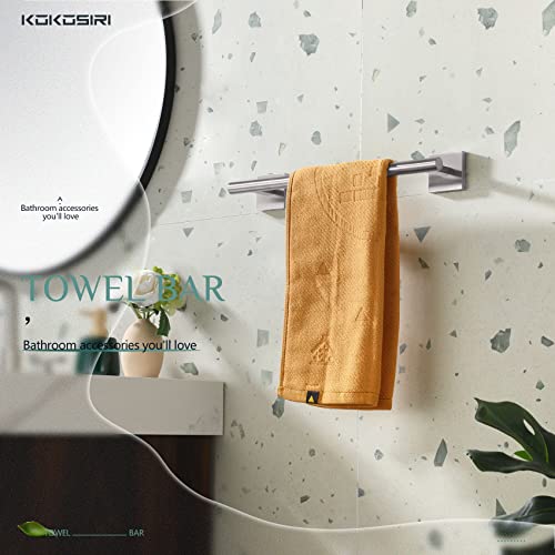 Image of KOKOSIRI Towel Holder 12 Inch Bathroom Hand Towel Bar for Bath Kitchen Toilet Brushed Nickel Stainless Steel B4005BR-L12