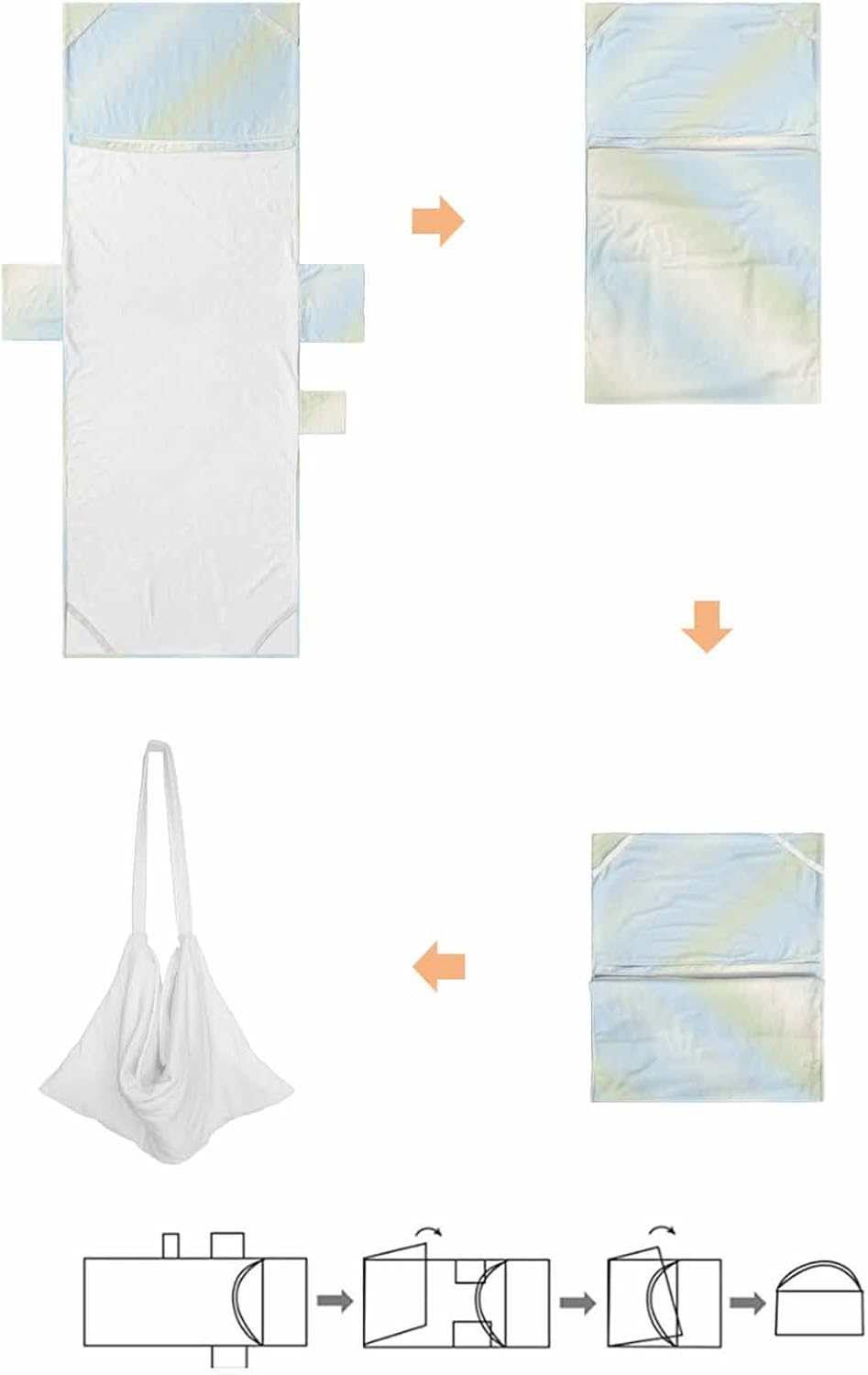 Abstract Ombre Beach Pool Patio Lounge Chaise Chair Cover Towel With Pockets,Absorbent & Quick Dry Microfiber Towel Cover Bag Summer Accessories for Sunbathing Minimalistic Blue Geometric Stripes