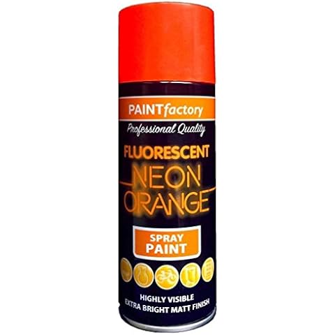 400ml All Purpose Neon Orange 1756PR Spray Can Household Car Van Bike Aerosol Paint (1 Pack) Cover