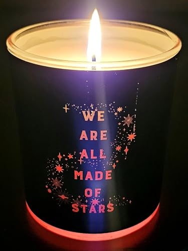 Vela LED de cristal de Halloween de 4 pulgadas con estrellas místicas para centro de mesa 2