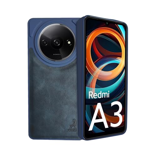 Image of AIBEX Shield Back Cover Case Compatible with Poco C61 / Xiaomi Redmi A3 Back Cover | Flexible Vegan Leather | Full Camera Protection | Raised Edges | Super Soft-Touch | Bumper Case