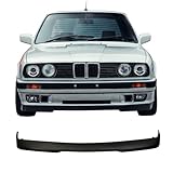 Front Bumper Lip Compatible With 1984-1992 BMW E30 3-Series | Black PU Front Lip Finisher Under Chin Spoiler Add On by IKON MOTORSPORTS | 1985 1986 1987 1988 1989 1990 1991