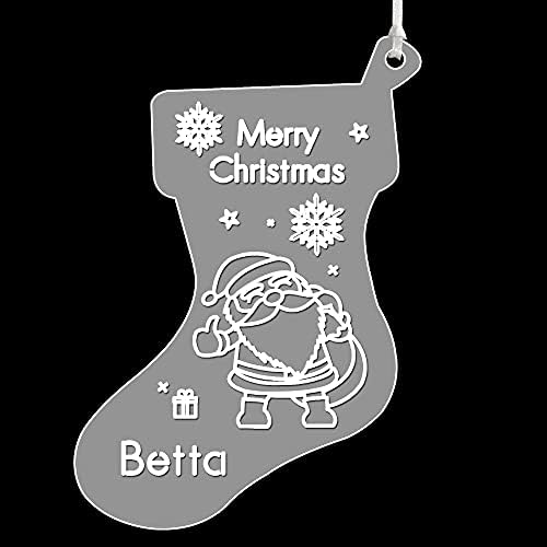 2022 Christmas Bauble Personalisd Xmas Tree Decorations Engraved Acrylic Decoration Christmas Tree Ornament Memorial Keepsake Gifts Santa Gift for Family