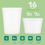 Deli Contenants pour aliments avec lids - (16 Ensembles) 8-32 Oz Taille du quart & 8-16 Oz Pinte Taille hermétique Entreposage des aliments Takeout Conteneurs de préparation des repas, sans BPA, Lave-vaisselle, Micro-ondes sans danger