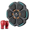 2025 New Model Smart Music Boxing Machine for Adults and Kids Training Machine with LED Electronic Wall Mounted Home Indoor Workout Equipment with Premium Boxing Gloves Black 06
