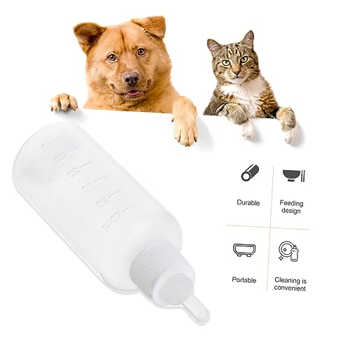 BESPORTBLE 2 Sets Pet Nursing Bottle for Dogs and Cats Milk Feeder with Scale Design Safe Portable Feeding Bottles for Newborn Kittens and Puppies - Thumbnail 3