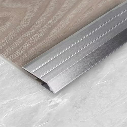 Banda de transición para suelos Tiras de ajuste bordes alfombras aluminio, tira transición piso laminado autoadhesivo, reductor tapetes superpuestos