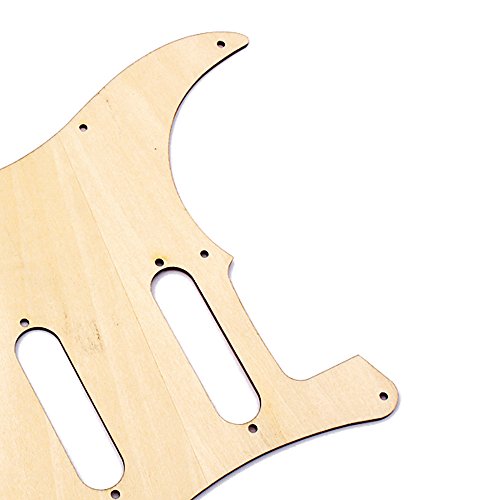 KKmoon Guitarra de madeira SSS Pickguard Maple Wood com padrão de flor decorativa para guitarras elé