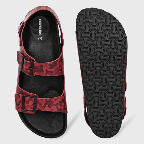 Image of Centrino Men's Berkin-Style Slip-On Sandals | Open Toe Design | Soft PU Footbed | Lightweight & Comfortable | Arch Support | On-Grip Sole | Casual Outdoor Wear (9215)