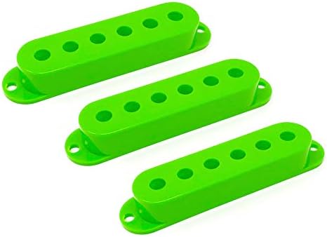 Vintage Forge Green Plastic Single Coil Pickup Covers for Fender Strat Electric Guitar (Set of 3) PCST-GRN