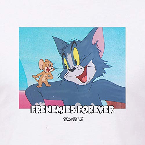 Image of Free Authority Tom & Jerry Printed Regular Fit White Cotton Men's T-Shirt