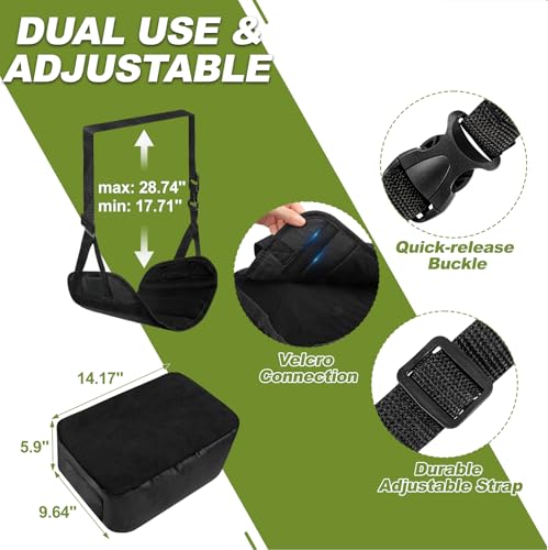 Cuipingoo 2 In 1 Airplane Foot Hammock, Adjustable Airplane Foot Rest, Foot Hammock For Plane, Portable Footrest For Travel Accessories thumb #2