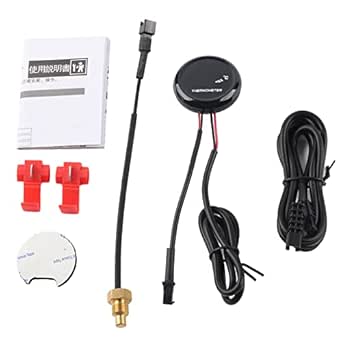 Thermomètre Pour Moto - Affichage Température Eau + Adaptateur + Sondes - 12V - Aluminium CNC