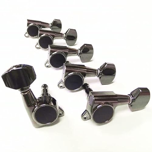 GOTOH SG381 07 CK L6 コスモブラック ギター ペグ 片側 6個セット 【Ebiオリジナルピック付】