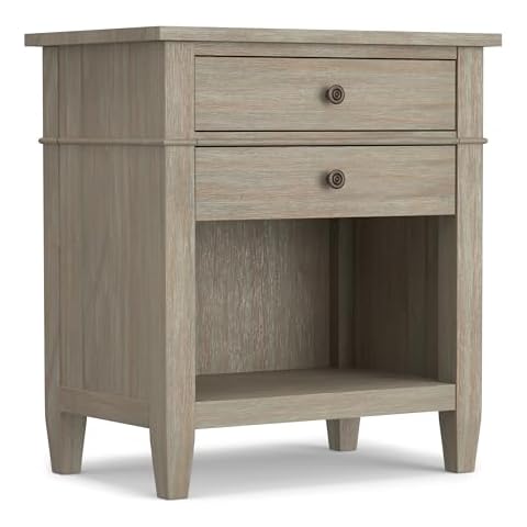 Simpli Home Carlton Solid Wood Nightstand Table Cover