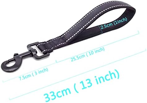 Short Dog Lead Training Dog leashes 13 inch Black